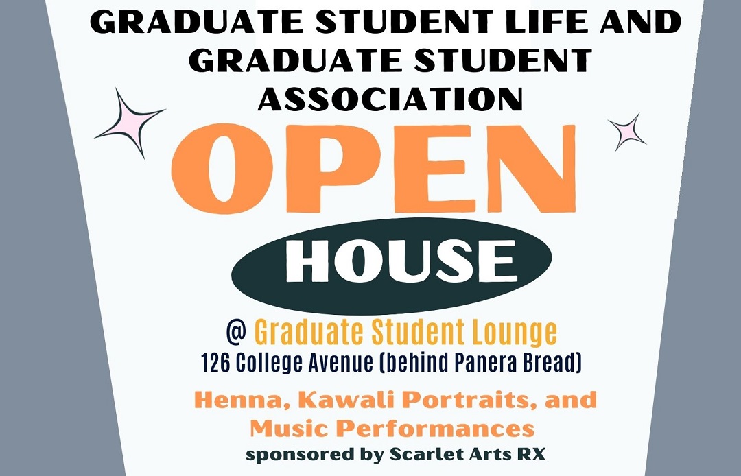 flyer for graduate student life open house on september 9